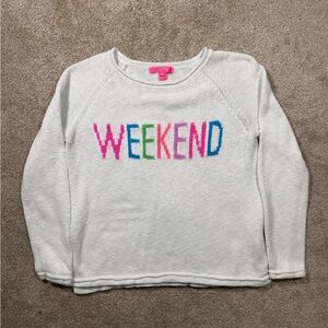 Lilly Pulitzer Weekend Knit White Pullover Sweater Size Medium